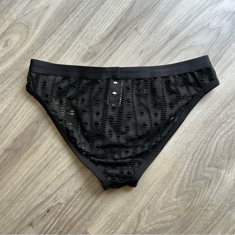 Capsule Mesh Lace Brief in Black (Medium) - Picture 7 of 16